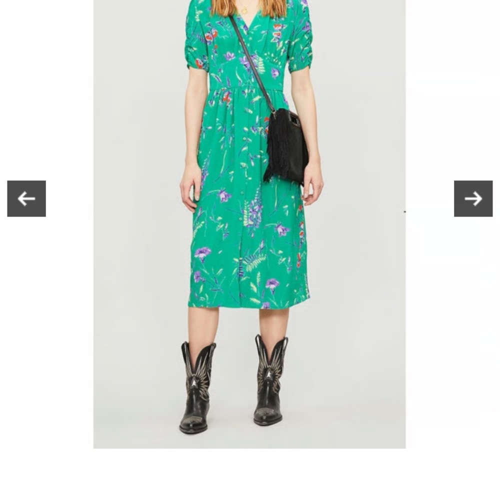Maje Floral Midi Dress - Picture 4 of 6